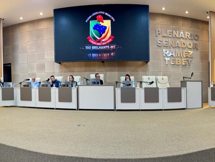 Vereadores de Rio Brilhante discutem projetos sobre saúde, segurança e dados