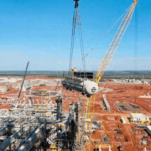 Obra de Fábrica de Celulose em MS Avança com ICamento de Caldeira Gigante