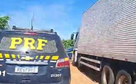 Caminhão roubado no Paraná é encontrado abandonado no Mato Grosso do Sul