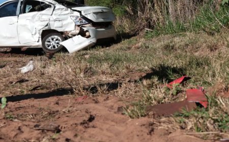 Mulher e criança são vítimas de acidente envolvendo carro de aplicativo e carreta em Campo Grande