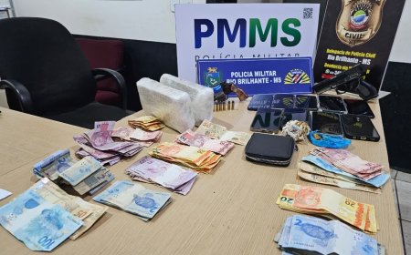 Operação conjunta prende quatro suspeitos e apreende drogas, armas e munições em Rio Brilhante