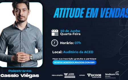 Palestra gratuita sobre atitude em vendas será na próxima quarta, na ACED