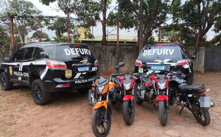 Quadrilha de Desmanche é Presa com Motos Furtadas, Arma e Ferramentas em Campo Grande