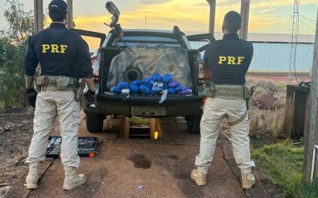 Droga em tanque de combustível e perseguição terminam com dois presos