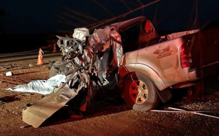 Motorista de Dourados morre em colisão entre Hilux e carreta na MS-141