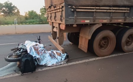Motociclista morre após colidir na traseira de carreta entre Itaporã e Dourados