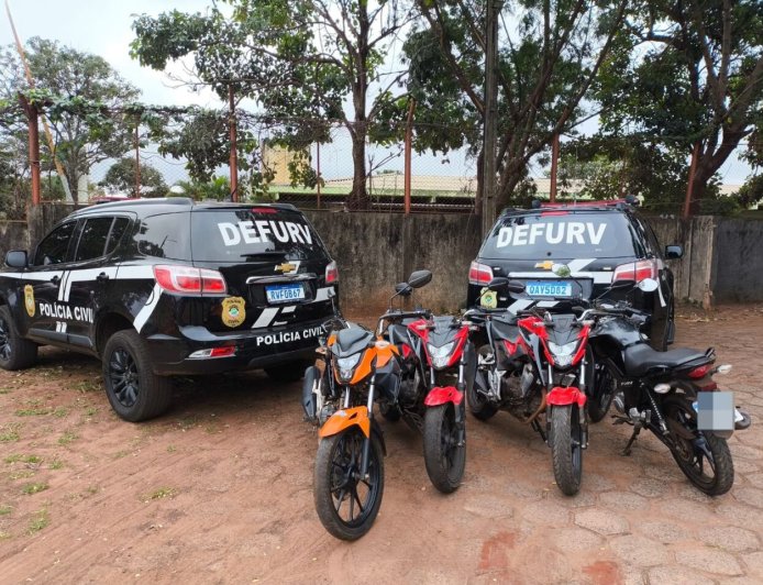 Quadrilha de Desmanche é Presa com Motos Furtadas, Arma e Ferramentas em Campo Grande
