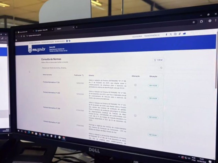 Detran-MS lança novo sistema de portarias para ampliar transparência e facilitar acesso à legislação