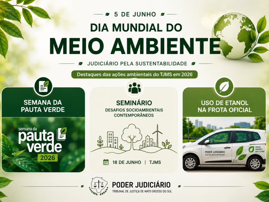 TJ/MS reforça compromisso com a sustentabilidade no Dia Mundial do Meio Ambiente