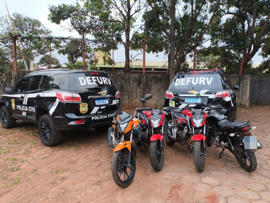 Quadrilha de Desmanche é Presa com Motos Furtadas, Arma e Ferramentas em Campo Grande