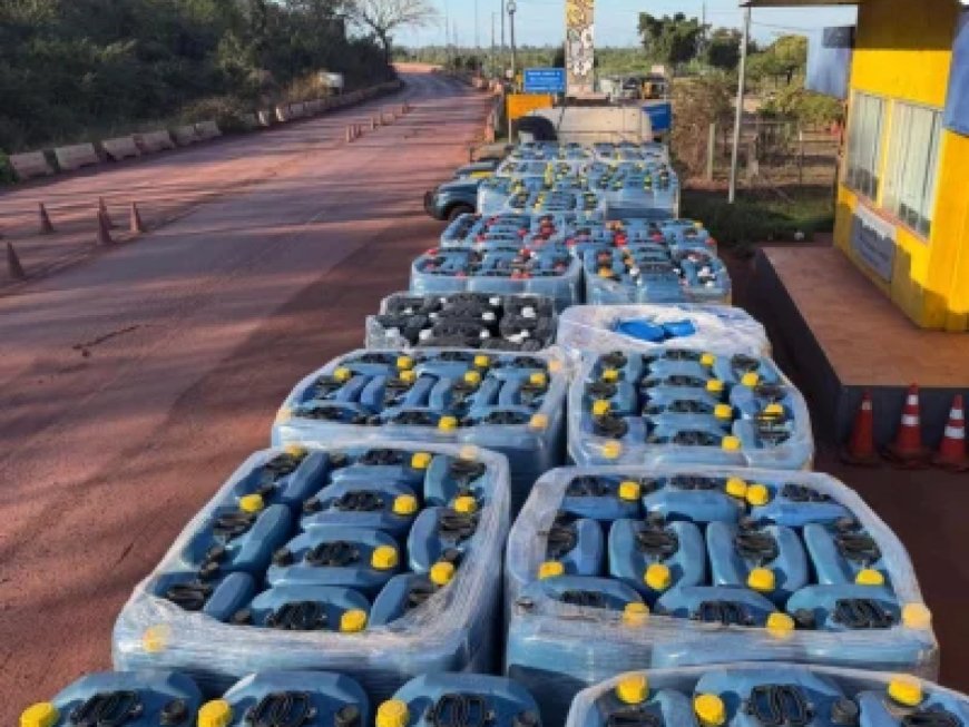 Operação apreende mais de 21 toneladas de insumos para fabricação de cocaína em Mato Grosso do Sul