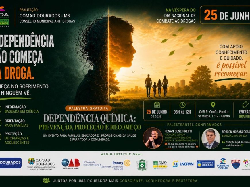 Dourados Reforça Prevenção à Dependência Química e Incentiva Fortalecimento das Famílias