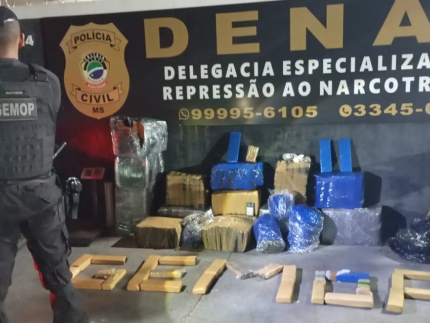 Apreendidos 383 quilos de maconha em ocorrência de violência doméstica em Campo Grande