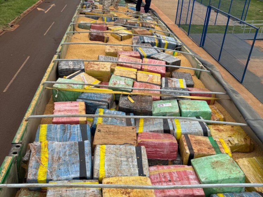 Carreta carregada com maconha é apreendida pela PRF em Vicentina