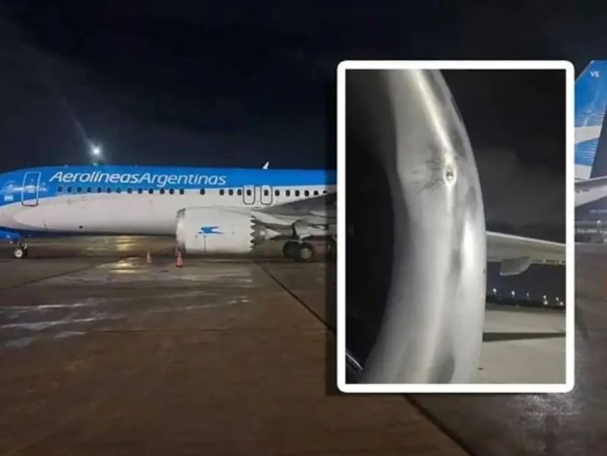 Avião da Aerolíneas Argentinas sofre dano após impacto de drone no Aeroporto do Galeão