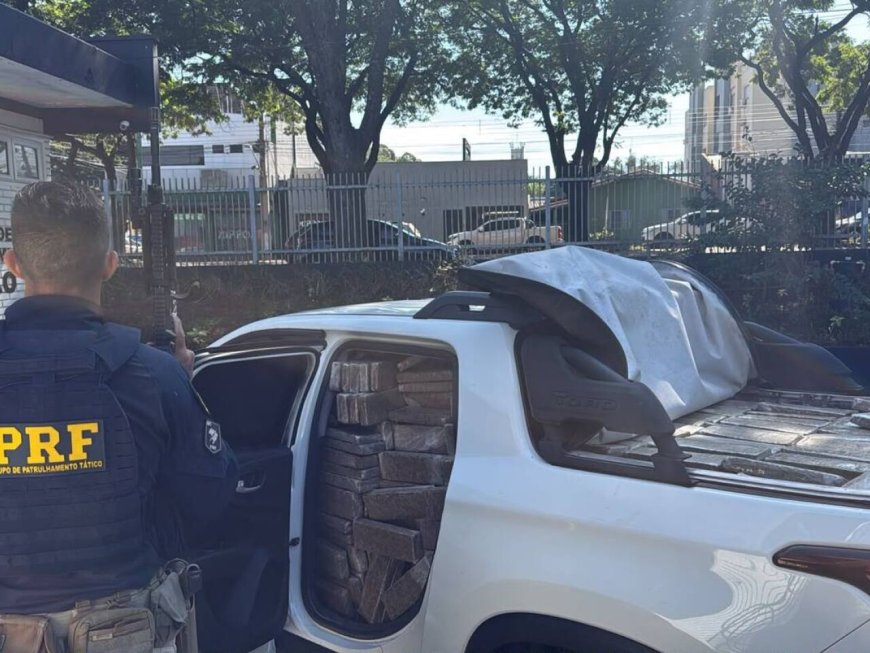 Motorista que tentou fugir da PRF em Dourados transportava 1,4 toneladas de maconha