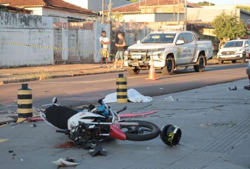 Motociclista morre e outro fica gravemente ferido em acidente em Campo Grande