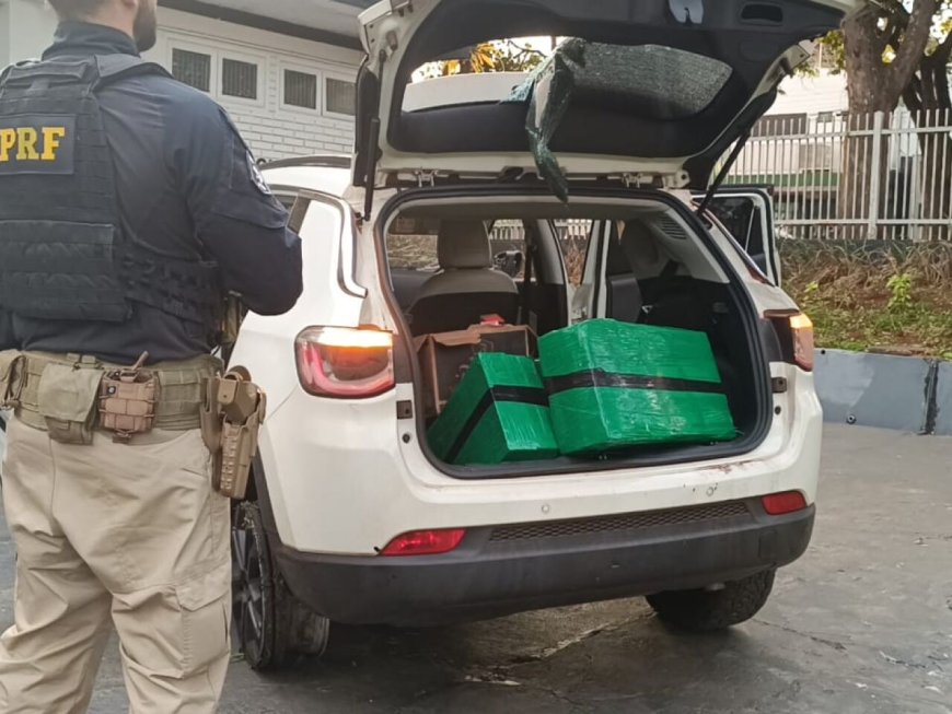 Veículo com mais de 300 quilos de maconha é apreendido na MS-379