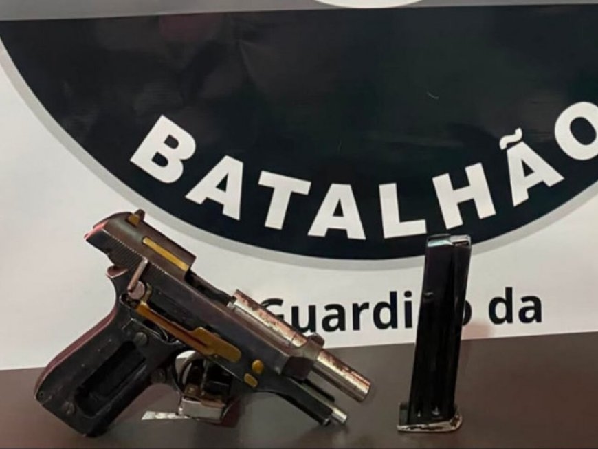 Homem é preso e tem arma apreendida após invadir casa e agredir a ex